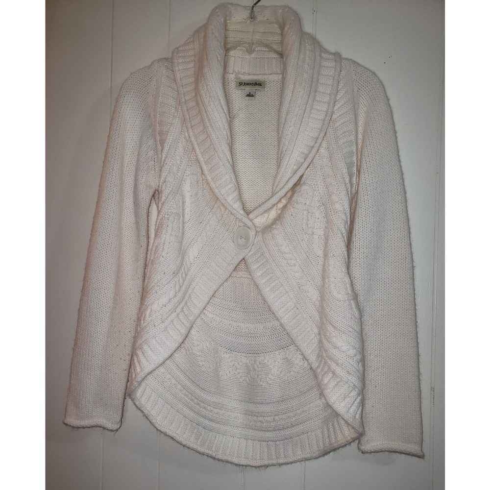 St. John's Bay size medium white cardigan